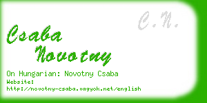 csaba novotny business card